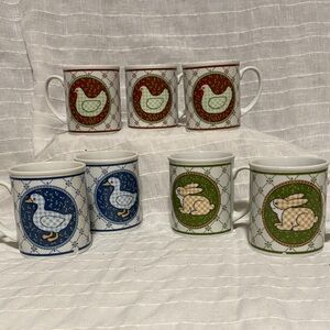 Calico San Francisco Animal Design Mug Set of 7